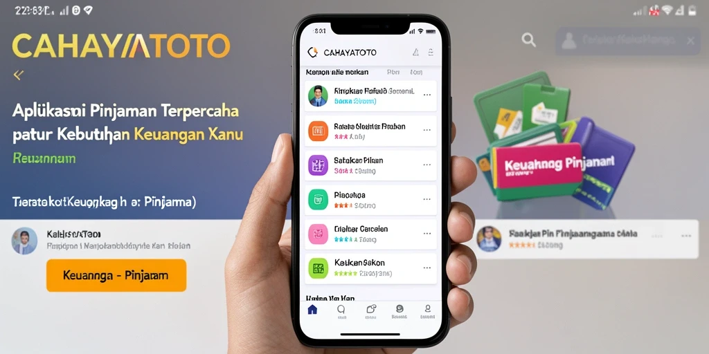 Antarmuka CAHAYATOTO yang mudah digunakan untuk pengajuan pinjaman.