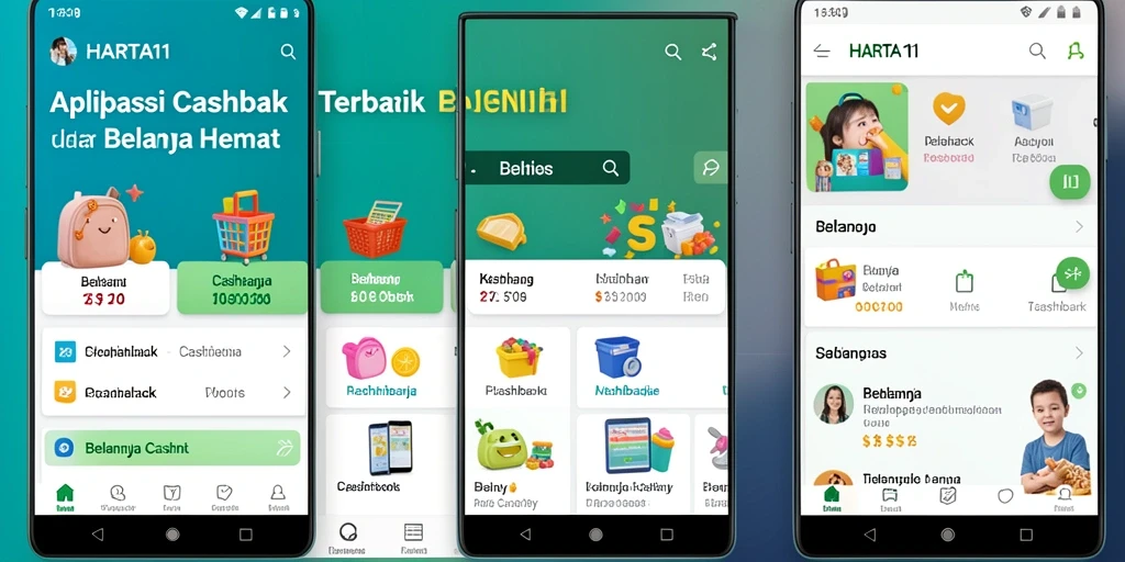 Antarmuka HARTA11 yang sederhana dan menarik untuk mendapatkan Cashback.