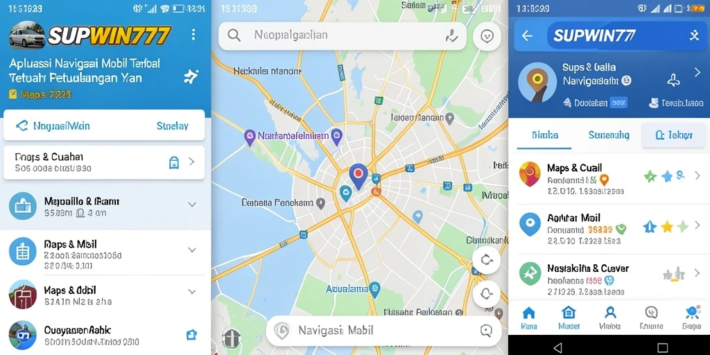 Tampilan antarmuka SUPWIN777 yang bersih dan intuitif untuk navigasi mobil.